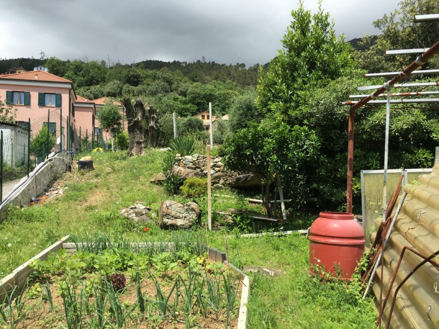 Appartamento con terreno in vendita a Cogoleto. Una vista del terreno.