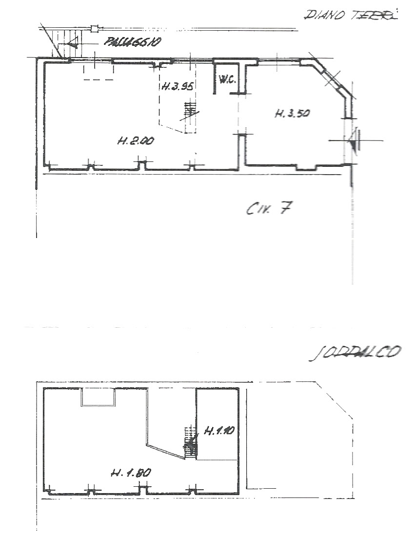 Magazzino, garage, loft in vendita a Arenzano. Planimetria piano terra e soppalco.