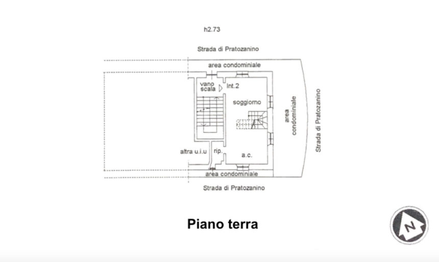 Appartamento su due piani a Cogoleto - Planimetria piano terra